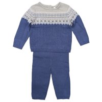 C05032: Baby Boys Knitted 2 Piece Outfit (0-9 Months)
